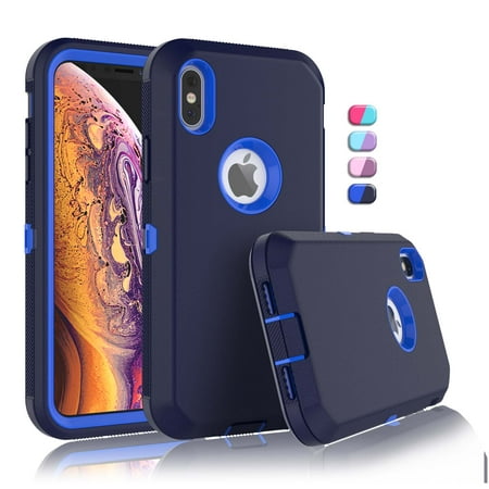 iPhone XS / iPhone X Cases, Sturdy Phone Case for iPhone X XS 5.8", Tekcoo Full-Body Shockproof Protection Heavy Duty Armor Hard Plastic & Shock Absorption Rubber Rugged Bumper 3-in-1 Case Cover