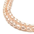thumbnail image 3 of Natural Cultured Freshwater Pearl Beads Strands Rice Grade 3A PeachPuff 4.5~5x3~4x3~4mm Hole: 0.5mm 73~74pcs/strand, 3 of 3
