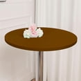 thumbnail image 1 of ORUYROP 2-Pack Cocktail Round Table Topper Cap Spandex Fitted Stretch Cocktail Tablecloth Tight Stretchable Elastic for Weddings Banquets Events Parties Restaurants(Size:180cm,Color: Coffee 51, 1 of 7