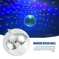 thumbnail image 4 of Colorful Stage Lighting Effect 8 Inch 20cm Disco Mirror Glitter Ball Silver Christmas Decor, 4 of 4