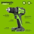 thumbnail image 4 of Greenworks PowerAll 24V Brushless 400 lbs 2 Speed 1/2" Drill Driver and 2 Ah Battery, DD340A1, 4 of 16