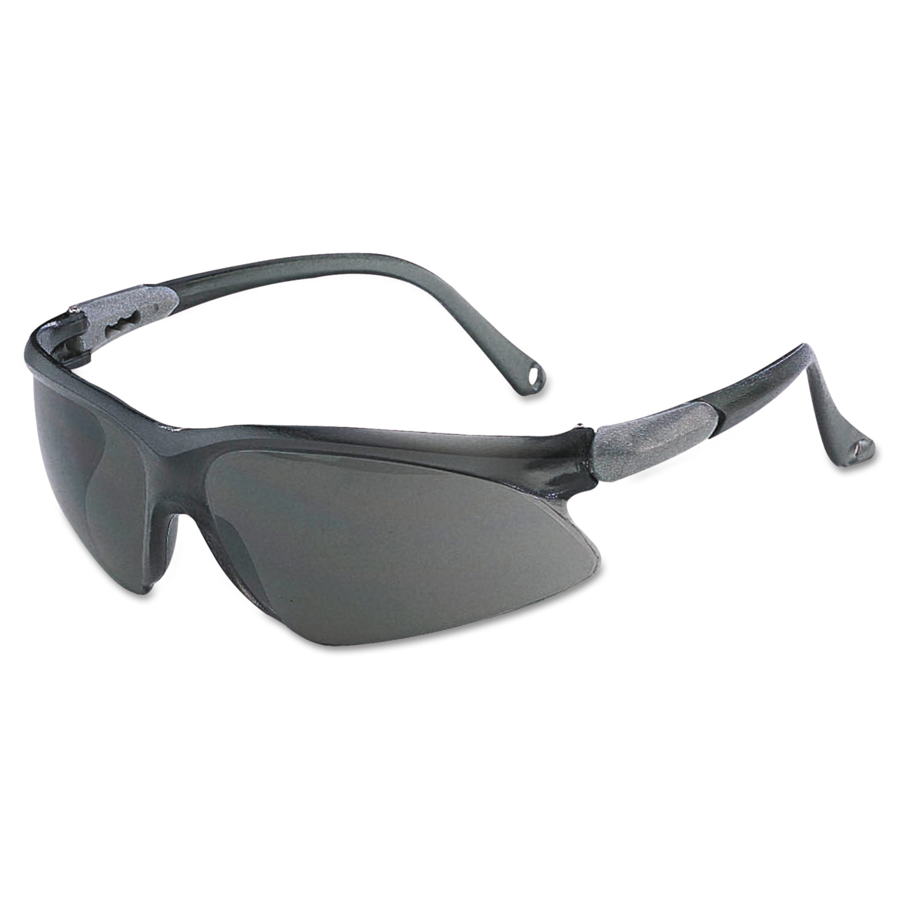 Jackson Safety* V20 Visio Safety Glasses, Black Frame, Black Indoor