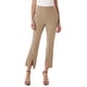 thumbnail image 4 of VISgogo Pantalones recortados casuales para mujer, cintura alta, color sólido, pierna acampanada, pantalones divididos con bolsillos VISgogo  moda, 4 of 6