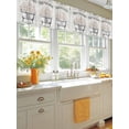 thumbnail image 5 of Botanical Flowers Window Valance, Simple Country WoodEen Grain Art 2 Pack Decorative Curtain for Small Windows, Light Filtering Valance with 3” Rod Pocket, 54"W x 18"L, 5 of 9