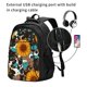 thumbnail image 2 of Fotbe Vintage Sunflowes Mochila con Estampado y Puerto USB para Hombre y Mujer, Mochila Antirrobo, Mochila de Viaje, Mochila Escolar, Mochila Universitaria, 2 of 7