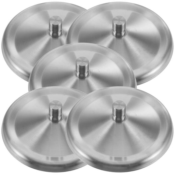 5 Pcs Stainless Steel Lid Tumblers Metal Cup Lids Coffee Cup Lid Mug Lid Drinking Jar Lid Wine Mug Cap Cup Cover Office