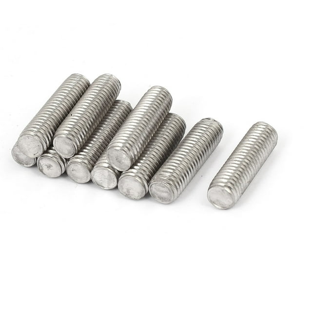 Unique Bargains M10 x 35mm 304 Stainless Steel Fully Threaded Rods Fasteners Silver Tone 10 Pcs