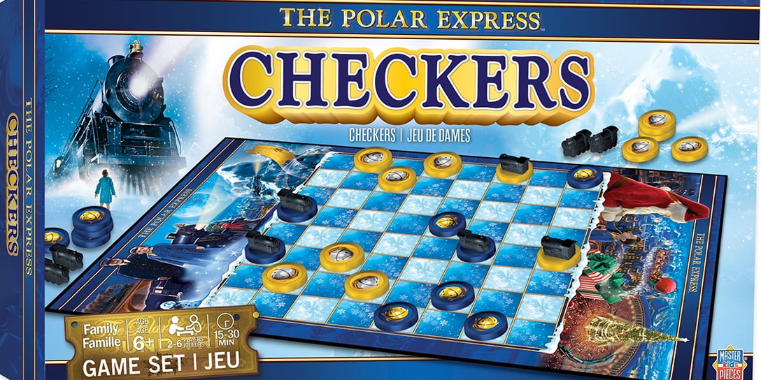Masterpieces Checkers- Polar Express Checkers Board Game