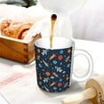 thumbnail image 3 of Yiaed Spaceships And Stars In Outer Space Print Ceramics Coffee,Large Handle Design,Extra Large Tea and Coffee Cup for Office and Home Mugs, 3 of 6
