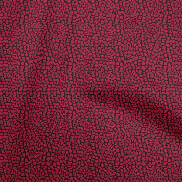 oneOone Polyester Spandex Red Fabric Animal Skin Sewing Craft Projects Fabric Prints By Yard 56 Inch Wide