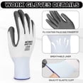 thumbnail image 3 of Armscye Gardening Gloves for Men Women, 12 Pairs Nitrile Coated Garden Gloves with Grip, Breathable Nylon Safety Glovesfor DIY, Gardening, Automotive Repair, Assembly, Construction, Mechanics, 3 of 6