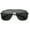 Black Black / Smoke, variant on Oversized Aviator Sunglasses Perforated Triple Crossbar Square Lens 60mm (Black Black / Smoke)