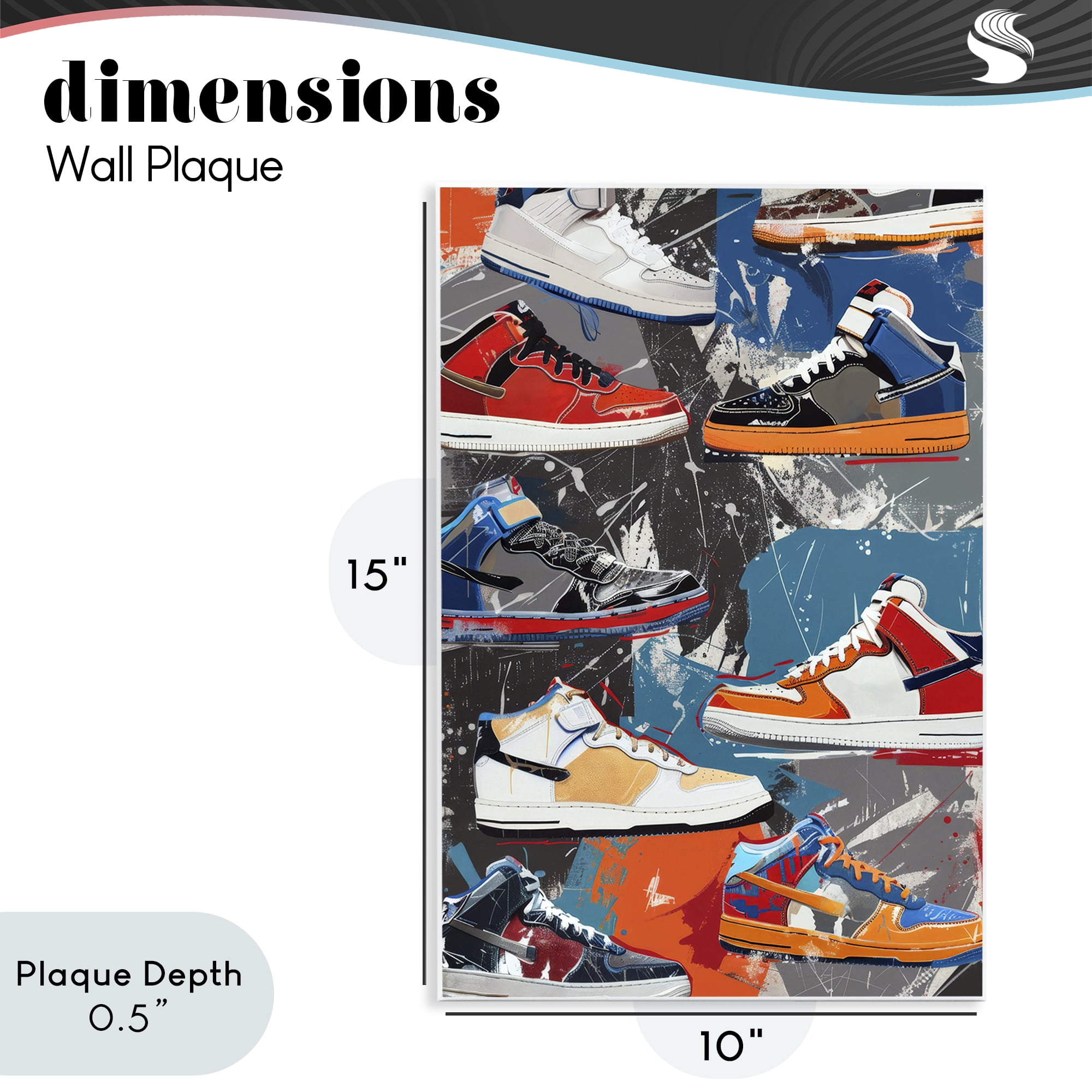 Stupell Industries Stylish Urban Shoe Collection Wall Plaque Art, design by Ray Powers