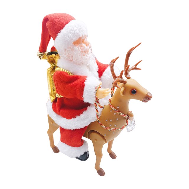 "Papa Noel en Reno Eléctrico - Divertido Juguete Navideño con Movimiento para Niños y Decoración del Hogar"