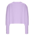 thumbnail image 6 of Waffle Knit Sweatshirts for Women Puff Long Sleeve Crew Neck Casual Tunic Pullovers Fall Faashion Solid Color Tops, 6 of 7