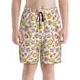 thumbnail image 2 of Rocae Coffee Donuts for Teen Beach Trunks Boys Swim Trunks with Compression Liner Quick Dry Board Shorts, 2 of 8
