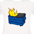 thumbnail image 4 of Inktastic Dumpster Fire Boys or Girls Long Sleeve Baby Bodysuit, 4 of 5