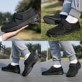 thumbnail image 4 of youyun Women's Diabetic Shoes with Velcro Wide for Elerly Women Walking Shoes Adjustable Closure Breathable Lightweight Width Non Slip Air Cushion Sneakers for Swollen Feet Edema Black 6, 4 of 7