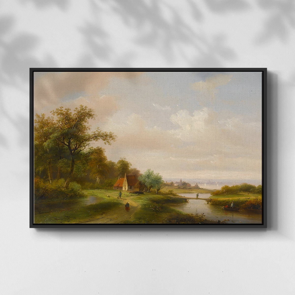Vintage Animal Print-XII By Wexford Home Framed in Black Wood Gallery Wrapped Canvas 27 in. x 41 in.