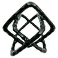 thumbnail image 4 of Bergamo Art 7.5 inch Decorative Handmade Aluminum Square Sculpture in Black, 4 of 5
