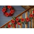 thumbnail image 3 of RECUTMS 10 Pcs Christmas Glitter Poinsettia Faux Flowers Christmas Flowers Decorations Wedding Xmas Tree New Year Ornaments (Red), 3 of 7