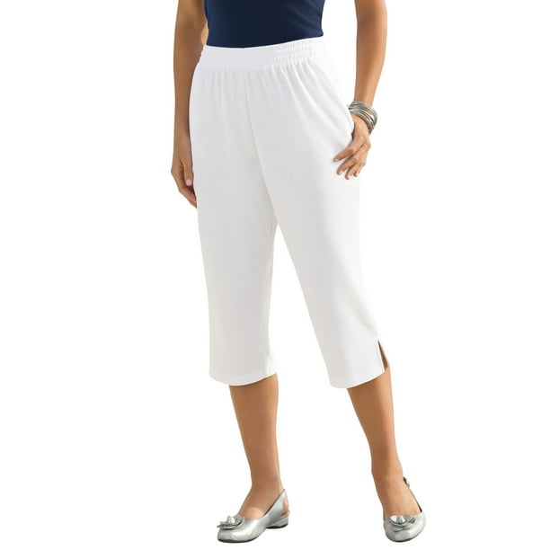 Roaman's Roaman's Women's Plus Size Petite Soft Knit Capri Pant 5X