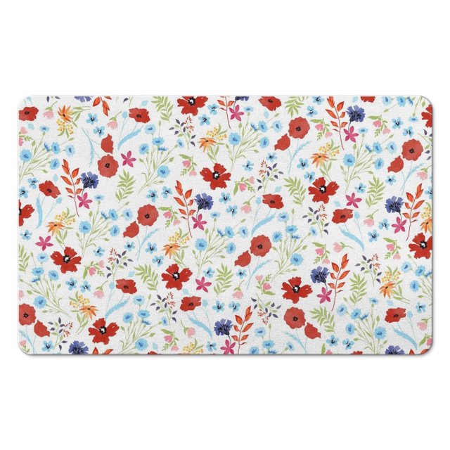 Flower Bathroom Mat Non Slip Quick Dry Super Absorbent Thin Bath Mat,Pattern,Bathroom Rugs Bath Mats Slip Resistant for Bathroom Living Room Entryway Kitchen Playroom,20x32 Inch