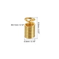 thumbnail image 2 of Unique Bargains Embouts de Cordon, 100 Pcs 4.5x9.5mm Embouts de Ressorts Métalliques Embouts de Terminateurs à Raclette Or Rose, 2 of 5