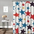 thumbnail image 2 of ONETECH Star Pattern Shower Curtain Set with Hooks - Home Bathtubs Bathroom Curtain Decoration - Multiple Sizes - 100% Polyester Fiber 69x72, 2 of 7