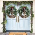 thumbnail image 1 of Christmas Decoration Bell Wreath Artificial Plant Rattan Circle Wall Simulation Door Hanging Wreath For Home Christmas Props, 1 of 2