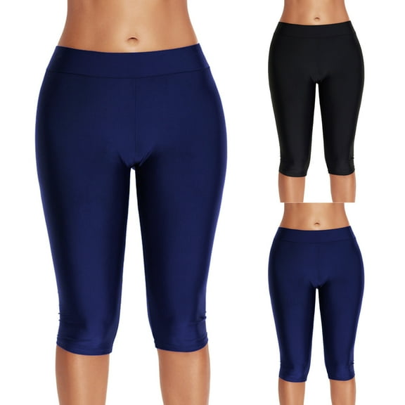 Bovxnpu Swim Pants for Women Swim Capris High Waisted Sun Protection Long Swimming Leggings Shorts Women's Flat Angle Jumpsuits Sports Fitness European And Swimming Trunks