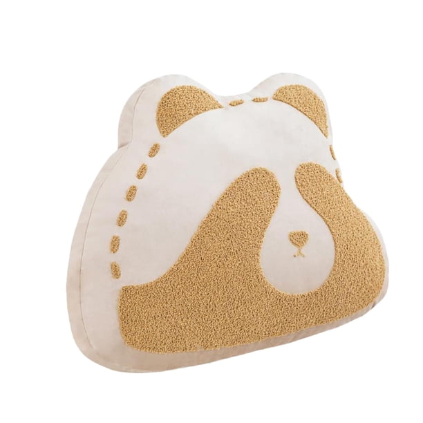 Almohada de peluche de panda, almohada de lectura, regalos, cojín de respaldo de silla de peluche, juguete de peluche suave Caqui