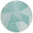 thumbnail image 2 of Addison Rugs Chantille Indoor/Outdoor Transitional Geometric Teal Washable Round Rug, 8' x 8', 2 of 5