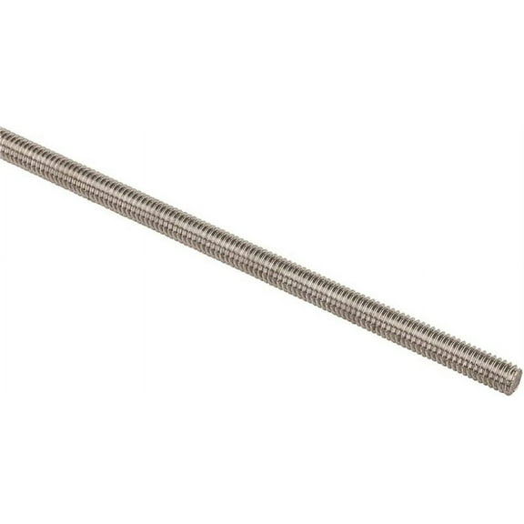 Stanley Hardware Fine Threaded Rod Steel Zinc Plated - 1/4-28 Thread Size - 0.25" x 36"