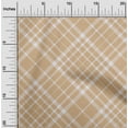 thumbnail image 2 of oneOone Rayon Dark Beige Fabric Check Fabric For Sewing Printed Craft Fabric By The Yard 56 Inch Wide, 2 of 4