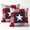 2PC, variant on 4th of July Pillow 14*14 Inch Memorial Day Independence Day Red Stripe Blue Star Decor Throw Pillows American Flag USA Patriotic Decorations