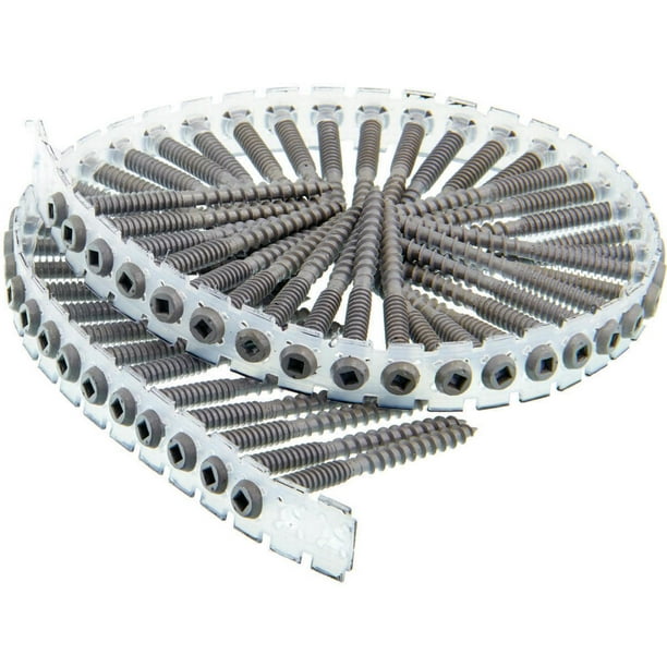 DuraSpin 08S250W592 Composite Collated Deck Screw, NO 8 x 21/2 in