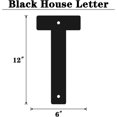 thumbnail image 2 of 12 Inch Modern Metal House Numbers, Metal Letter, Black Door Number, Metal Mailbox Numbers and Letters, Metal House Address Letters and Numbers for Outside Signs (T), 2 of 8