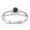Black Simulated Onyx, variant on CHOOSE YOUR COLOR Crescent Moon Simulated Turquoise Ring .925 Sterling Silver Band Blue CZ Female Size 8