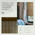 thumbnail image 6 of MOOD Custom Bamboo Shades | MODERN | Top Down Bottom Up Cordless | Natural Woven Wood Roman Shades for Windows | Modern Camel (Sheer) | 61"W x 48"H, 6 of 8