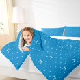 thumbnail image 4 of Manfei Cartoon Dreamy Bow 7-Piece King Bedding,Blue Princess Bowknot King Bed in a Bag,Reversible, 4 of 7