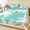 Teal, White, Ivory, variant on King Size Fitted Sheet Set - Teal Palm Trees 3 Piece Bedding Sets 16" Deep Pocket Fitted Sheet with 2 Pillowcases, Farmhouse Tropical Summer Beach Brushed Microfiber Hotel Luxury Bed Sheets
