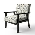 thumbnail image 3 of Designart Chaise d'Appoint "Dark Elegance In Floral Merge" Noire - Fauteuil de Cottage pour Chambre, 3 of 7