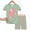 Green Unicorn, variant on Emy Dola High Elastic Thread Girls' Short Sleeved Pajamas Set Cartoon Summer 2pcs Shorts Sleepwear Set 2-9T