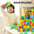 thumbnail image 3 of Sioweci 1 Set Construction Toy Creative Children's Building Blocks Toys Giant Waffle Blocks Learning Toys for Kids 100pcs, 3 of 13