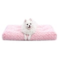 thumbnail image 1 of Cama para perros KSIIA, lavable, de lujo, con almohadilla de felpa para perros, color rosa, 1 of 5