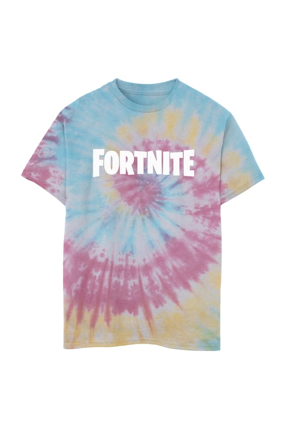 Boy's Fortnite Classic White Logo Graphic Tee Blue/Pink/Light Yellow X Large