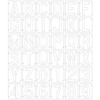 YEAJON 12 Inch Letter Stencils and Numbers, 40 Pcs Alphabet Drawing Te —  CHIMIYA