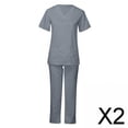 thumbnail image 1 of Uniformes de mujer,Conjunto de uniformes de enfermería para mujer,Blusa y pantalón de uniforme médico elásticos de manga corta,Conjunto de uniforme de enfermera,uniforme de quirófano,ropa, 1 of 10