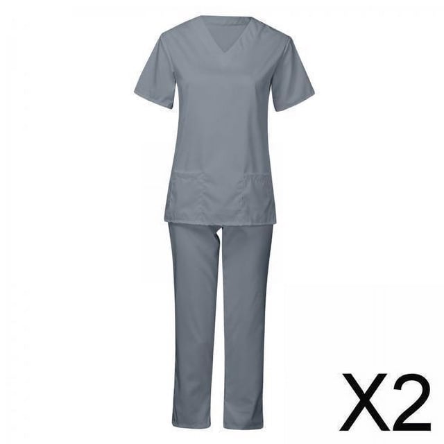 Uniformes de mujer,Conjunto de uniformes de enfermería para mujer,Blusa y pantalón de uniforme médico elásticos de manga corta,Conjunto de uniforme de enfermera,uniforme de quirófano,ropa
